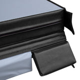 Cubierta negra de 2m x 2m para jacuzzi, con textura suave y resistente, diseñada para proteger y mantener el calor del agua