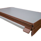 Cubierta marrón para jacuzzi de 2,1m x 2,1m, con textura suave y borde reforzado, ideal para proteger y mantener el agua limpia