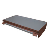 Cubierta marrón para jacuzzi de 2,1m x 2,1m, con textura suave y resistente, ideal para proteger y mantener el agua limpia