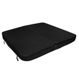 Cubierta negra para jacuzzi de 2,1m x 2,1m, con textura suave y resistente, ideal para proteger y mantener el agua limpia