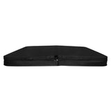 Cubierta negra de 2,1m x 2,1m para jacuzzi, con textura resistente y diseño ajustado que protege contra suciedad y escombros