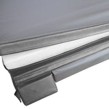 Cubierta gris de 2m x 2m para jacuzzi, con textura suave y resistente, ideal para proteger y mantener el calor del agua