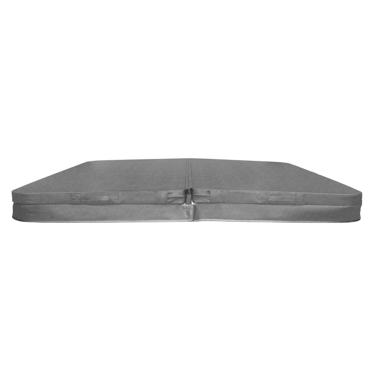 Cubierta gris para jacuzzi de 2,2m x 2,2m, con textura suave y resistente, ideal para proteger y mantener el agua limpia