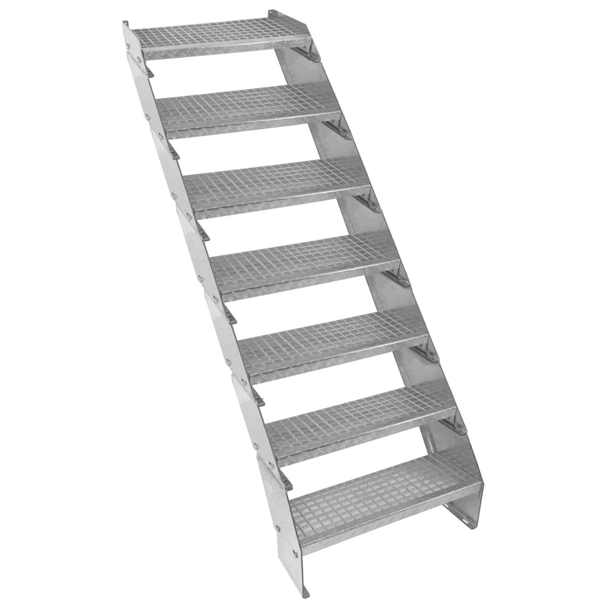 Escalera Galvanizada Ajustable de 7 Escalones – 600mm de Ancho