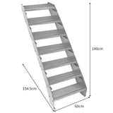 Escalera Galvanizada Ajustable de 7 Escalones – 600mm de Ancho