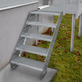 Escalera Galvanizada Ajustable de 7 Escalones – 600mm de Ancho