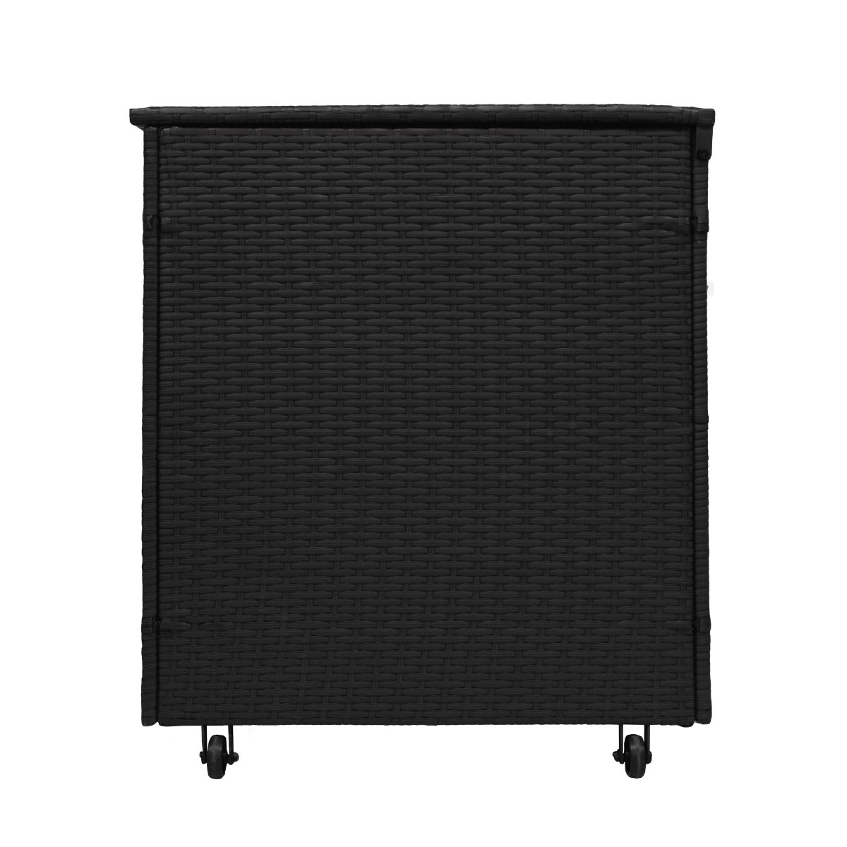 Caja de Almacenamiento para Exterior de Ratán - Negro