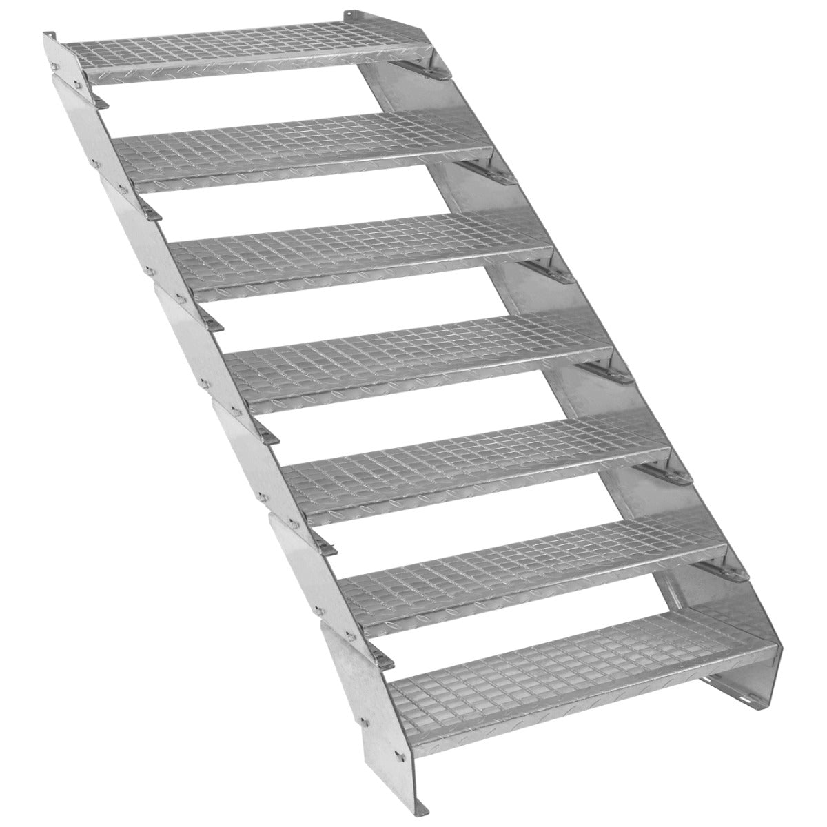 Escalera Galvanizada Ajustable de 7 Escalones– 900mm de Ancho