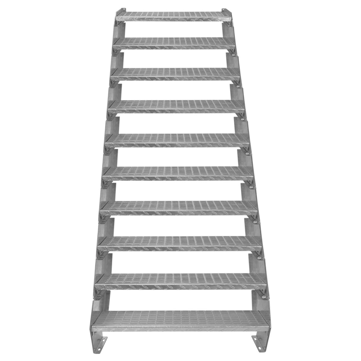 Escalera Galvanizada Ajustable de 10 Escalones– 900mm de Ancho