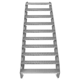 Escalera Galvanizada Ajustable de 10 Escalones– 900mm de Ancho