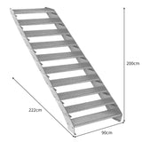 Escalera Galvanizada Ajustable de 10 Escalones– 900mm de Ancho