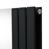 Radiador Plano con Espejo - 1800 mm x 425 mm - Negro