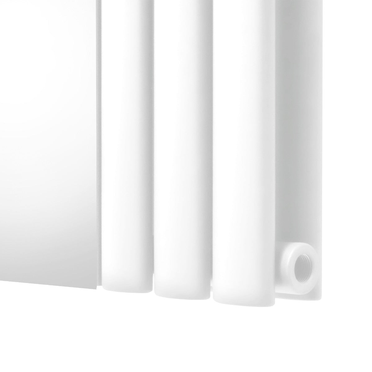 Radiador de Columna Ovalada con Espejo - 1800 mm x 380 mm - Blanco