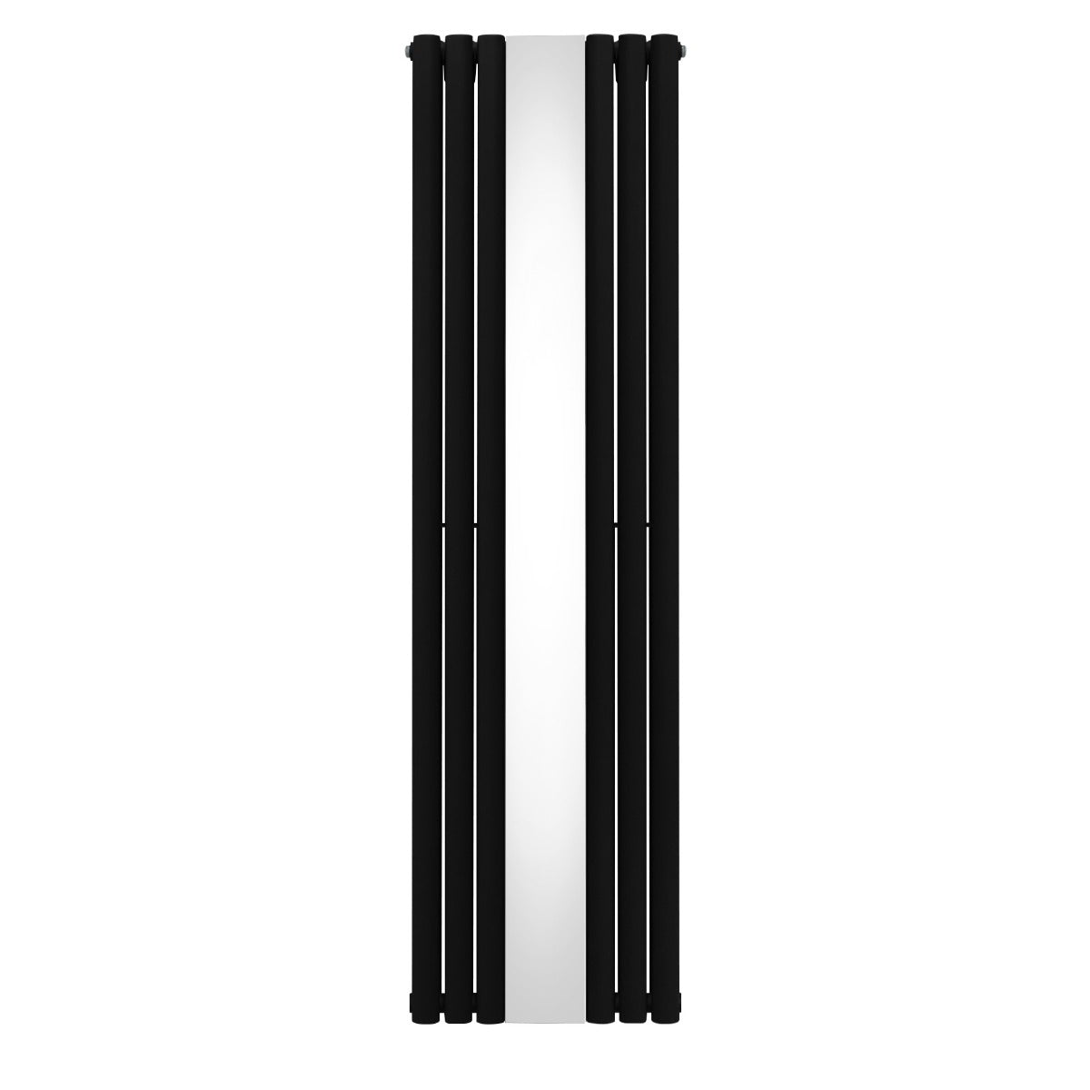 Radiador de Columna Ovalada con Espejo - 1800 mm x 500 mm - Negro