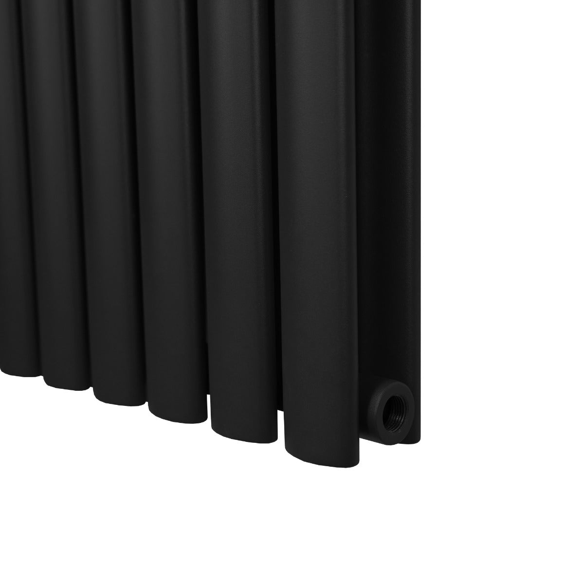 Radiador De Columna Ovalada - 600mm x 1200mm - Negro