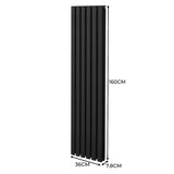 Radiador De Columna Ovalada - 1600mm x 360mm - Negro