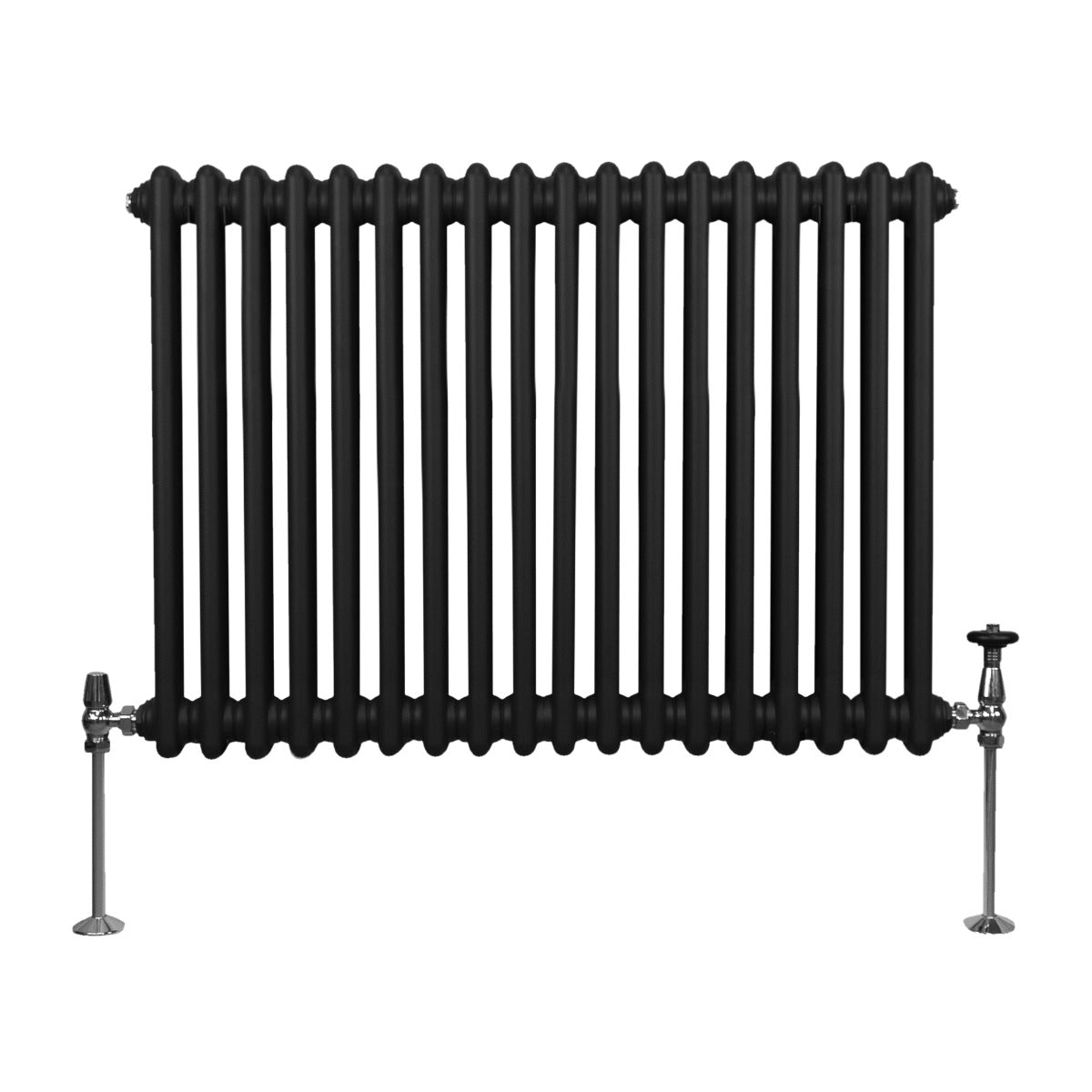 Radiador Tradicional Horizontal de 2 columnas - 600 x 832 mm - Negro