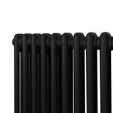 Radiador Tradicional Horizontal de 2 columnas - 600 x 1192mm - Negro