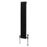 Radiador Tradicional Vertical de 2 columnas - 1500x 202mm - Negro