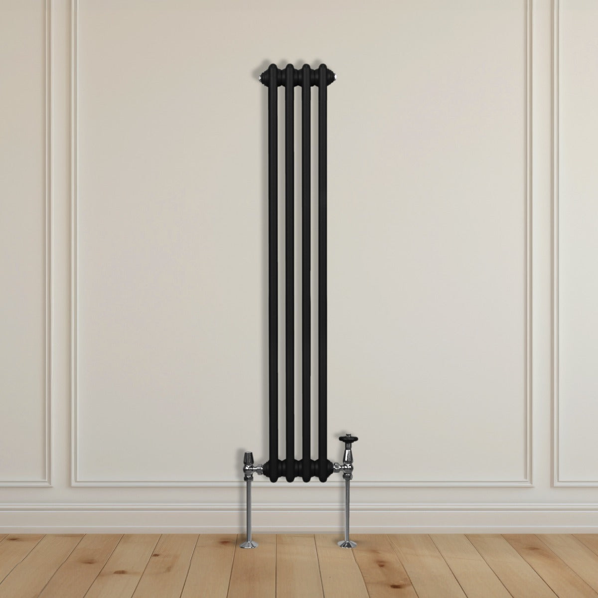 Radiador Tradicional Vertical de 2 columnas - 1500x 202mm - Negro