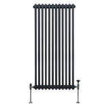 Radiador Tradicional Vertical de 2 columnas - 1500x 562mm - Gris Antracita