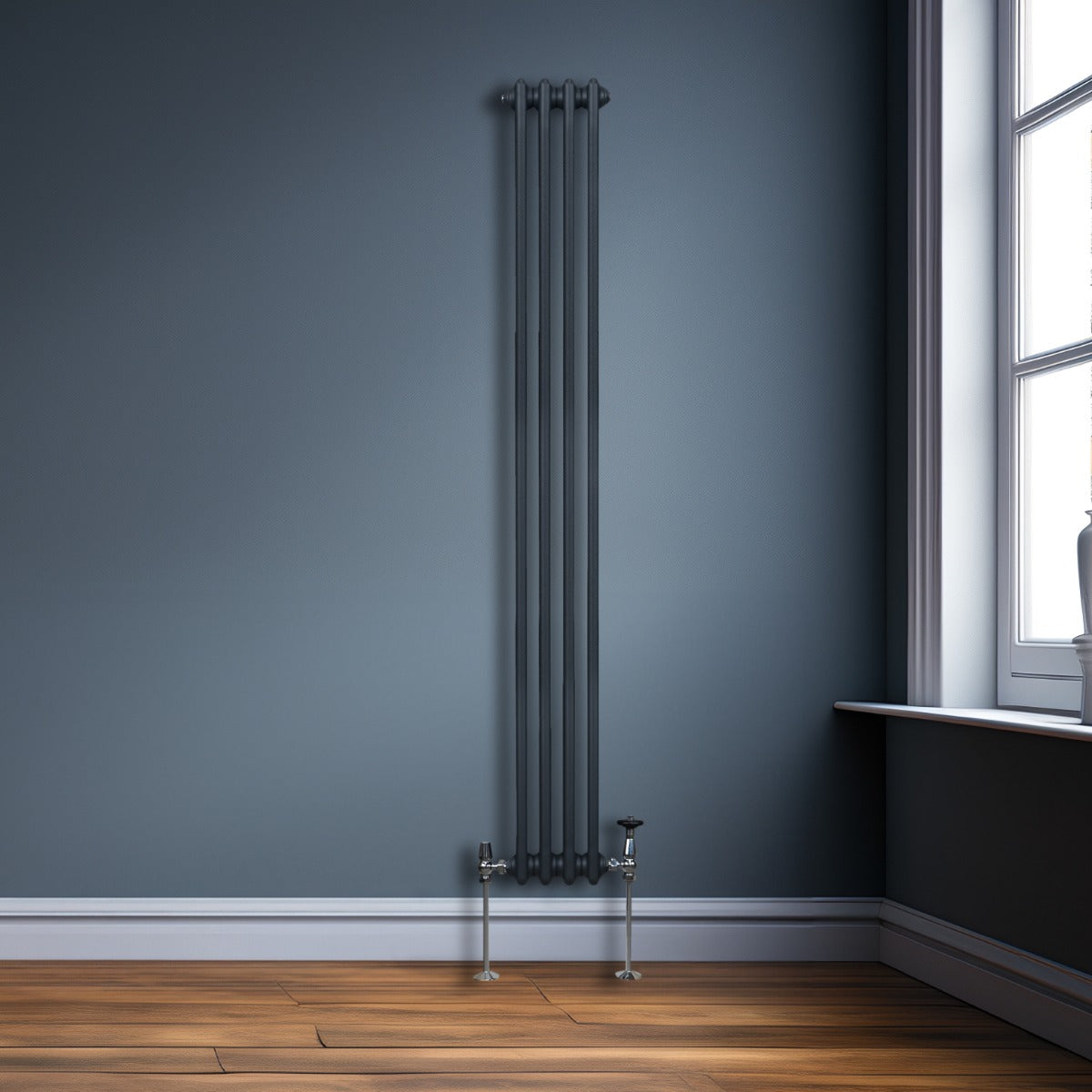 Radiador Tradicional Vertical de 2 columnas - 1800x 202mm - Gris Antracita