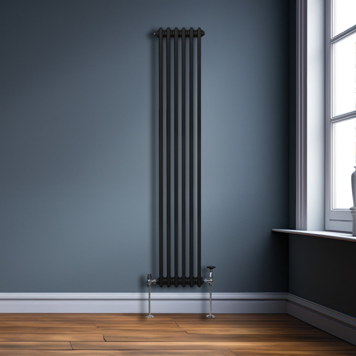 Radiador Tradicional Vertical de 2 columnas - 1800x 292mm - Negro