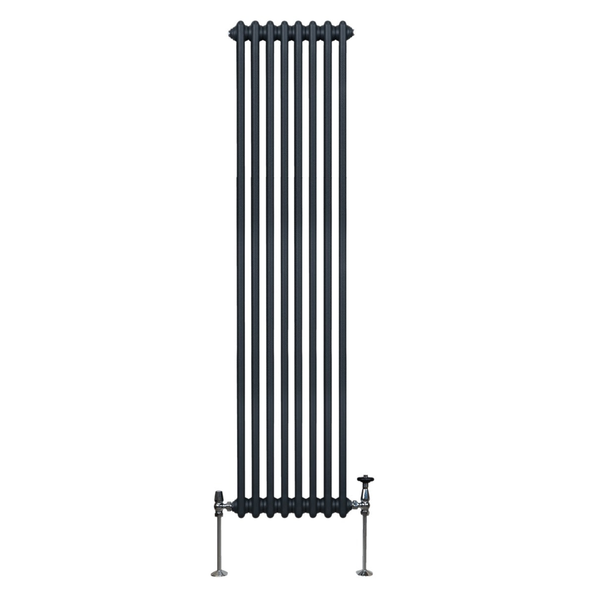 Radiador Tradicional Vertical de 2 columnas - 1800x 382mm - Gris Antracita