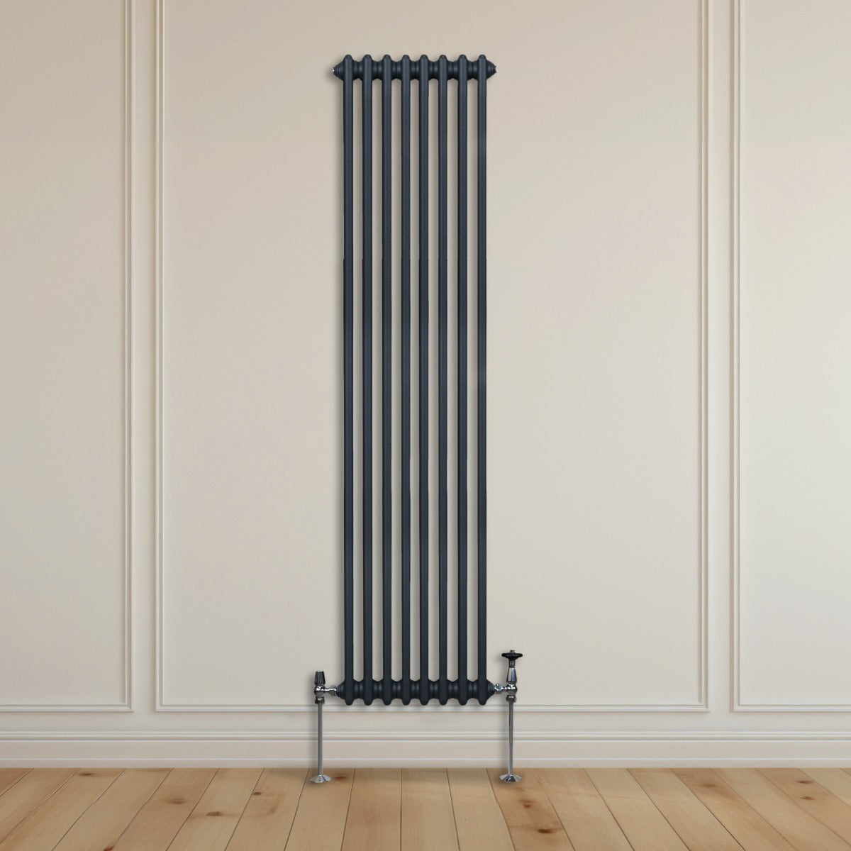 Radiador Tradicional Vertical de 2 columnas - 1800x 382mm - Gris Antracita