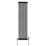 Radiador Tradicional Vertical de 2 columnas - 1800x 382mm - Negro