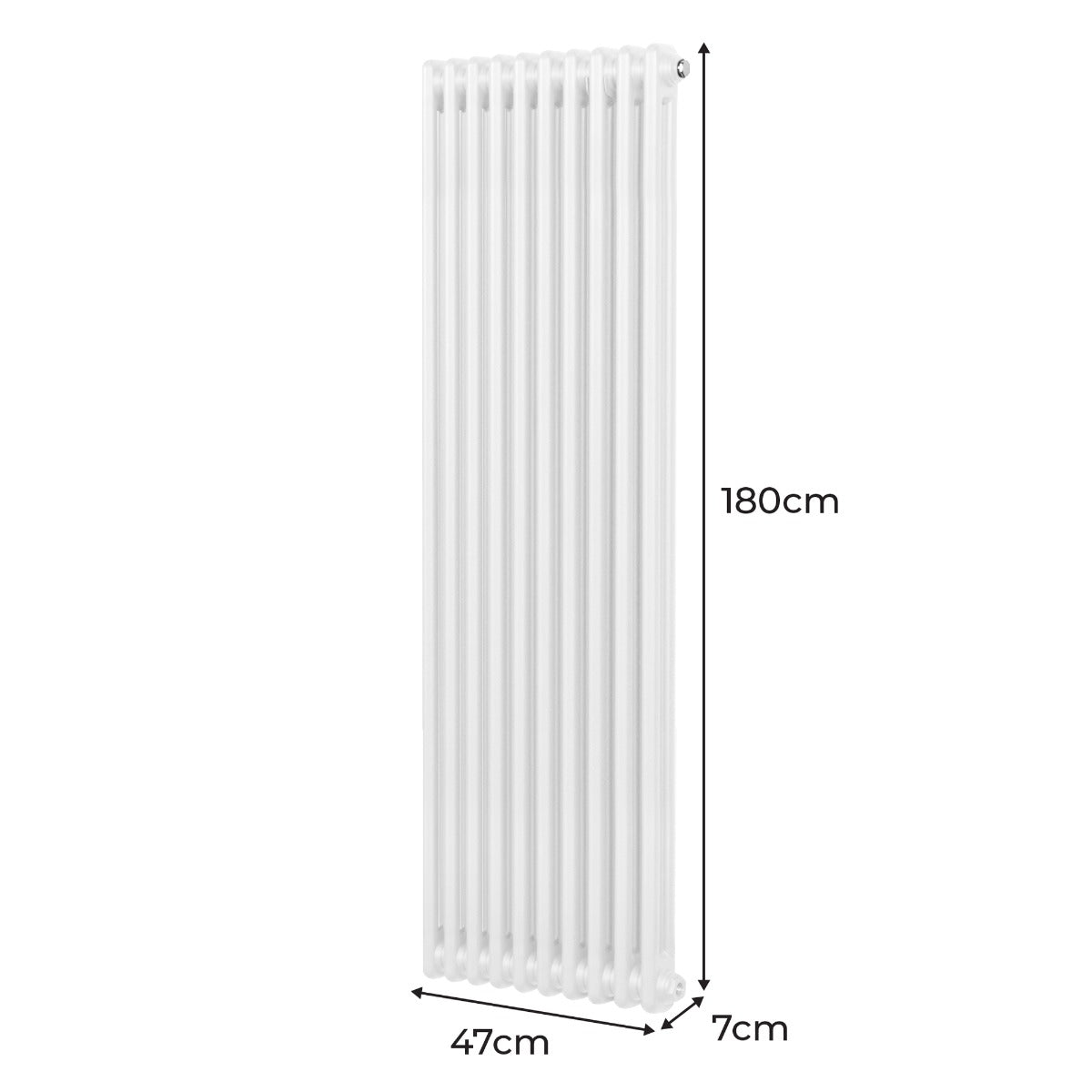 Radiador Tradicional Vertical de 2 columnas - 1800x 472mm - Blanco