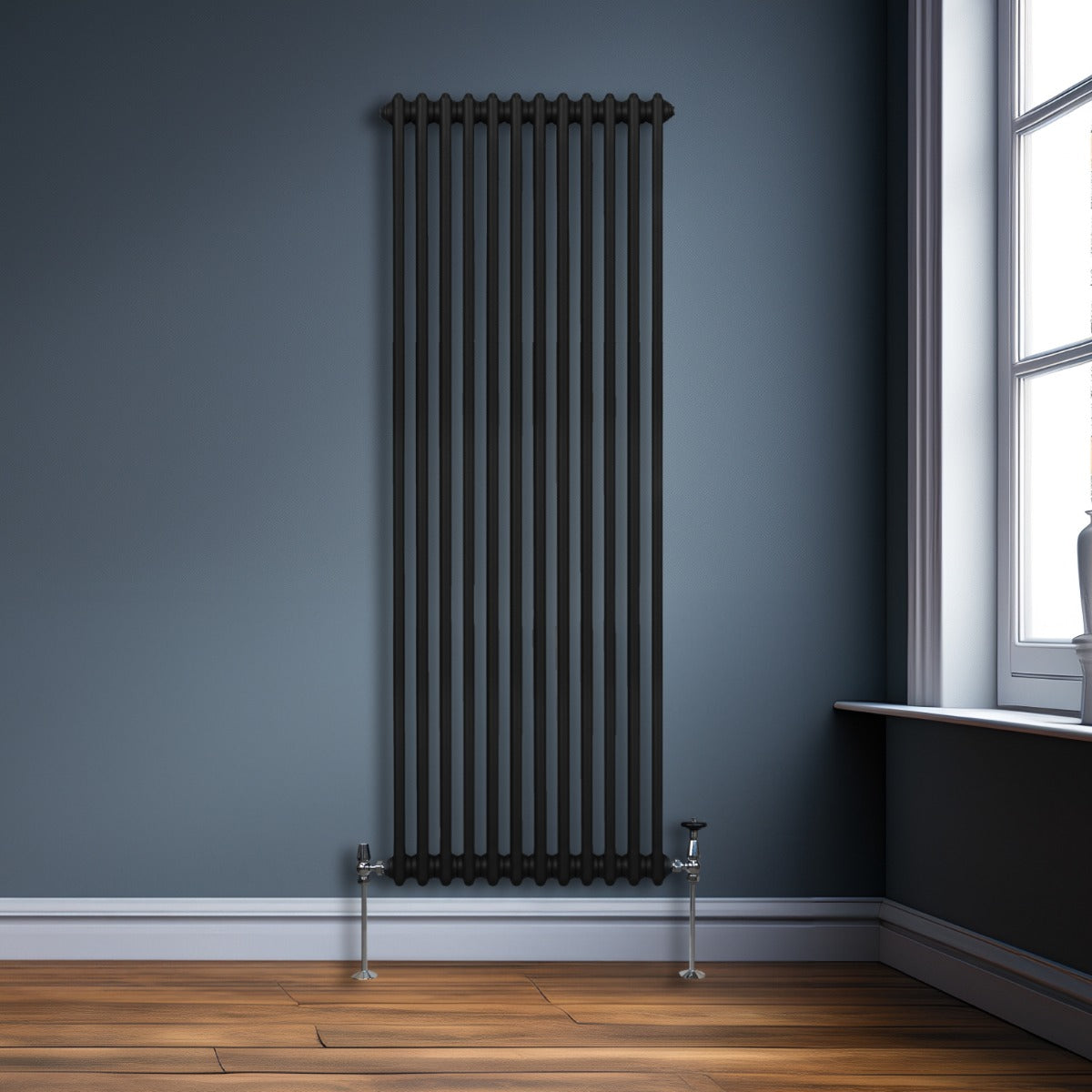 Radiador Tradicional Vertical de 2 columnas - 1800 x 562mm - Negro