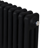 Radiador Tradicional Horizontal de 3 Columnas - 300 x 1192mm - Negro