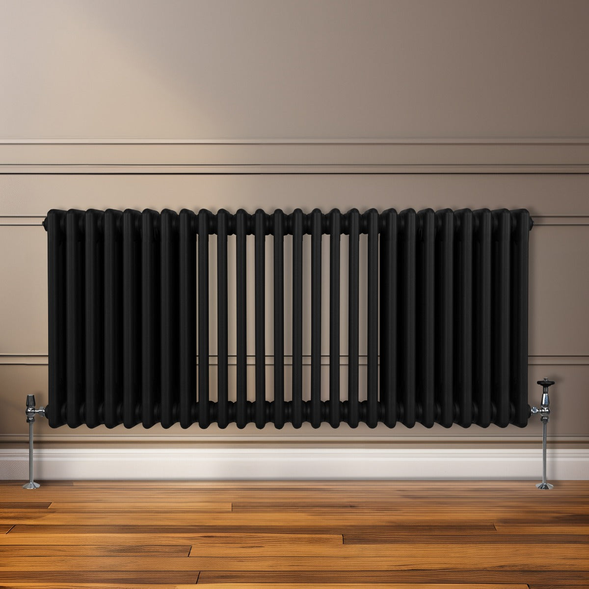 Radiador Tradicional Horizontal de 3 Columnas - 600x 1192mm - Negro