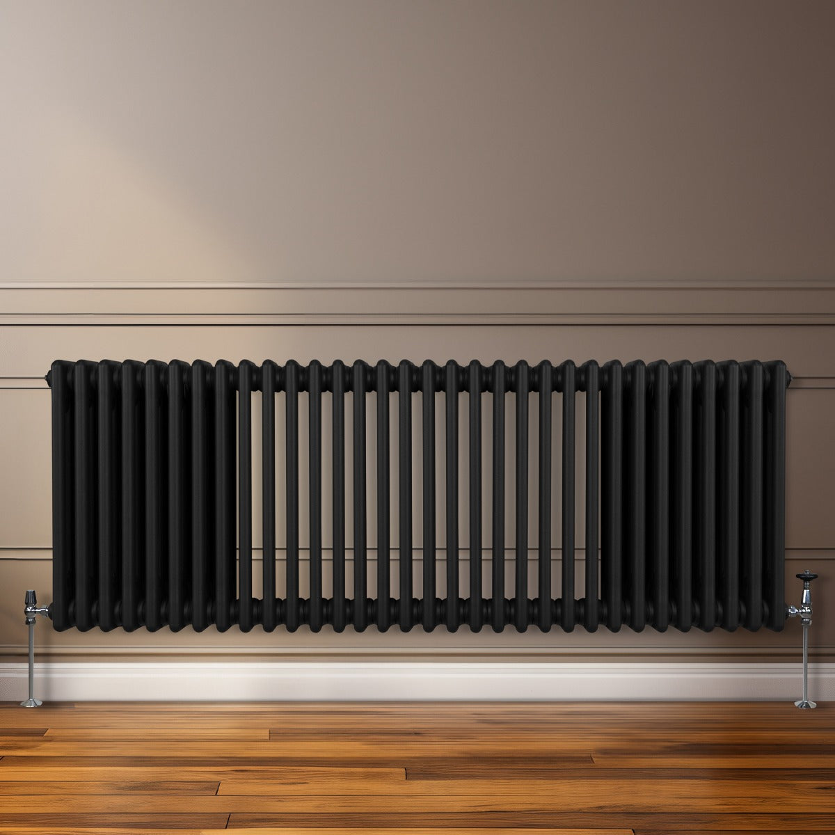 Radiador Tradicional Horizontal de 3 Columnas - 600x 1462mm - Negro