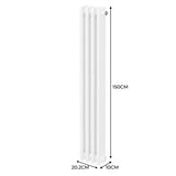 Radiador Tradicional Vertical de 3 columnas – 1500 x 202mm - Blanco