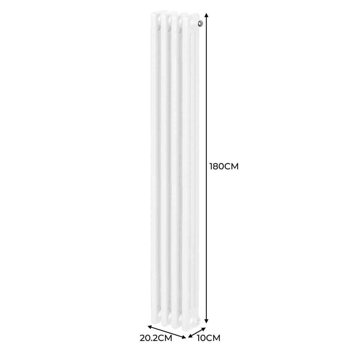 Radiador Tradicional Vertical de 3 columnas – 1800 x 202mm - Blanco