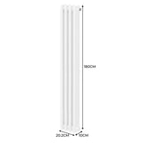 Radiador Tradicional Vertical de 3 columnas – 1800 x 202mm - Blanco