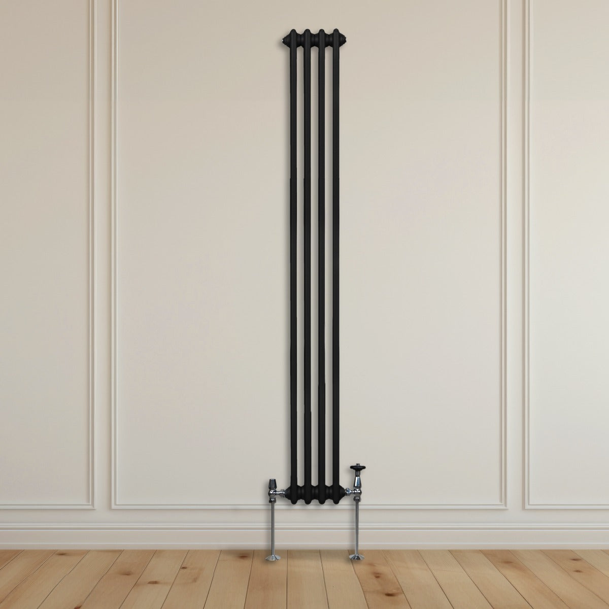 Radiador Tradicional Vertical de 3 columnas – 1800 x 202mm - Negro