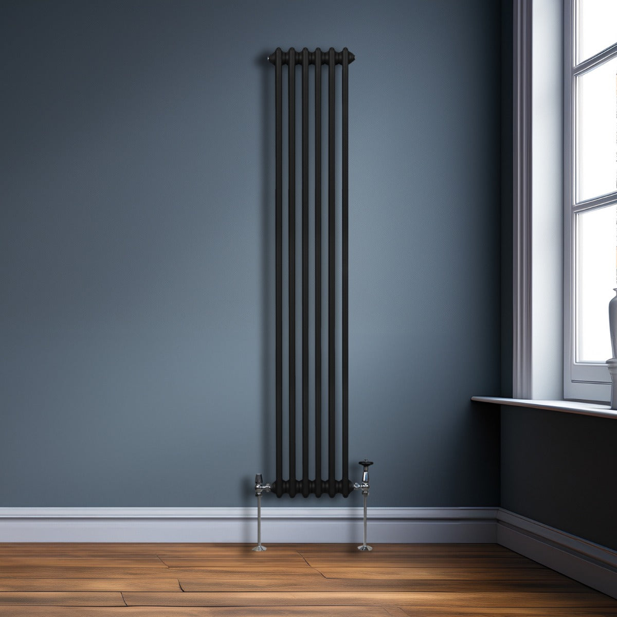Radiador Tradicional Vertical de 3 columnas – 1800 x 292mm - Negro