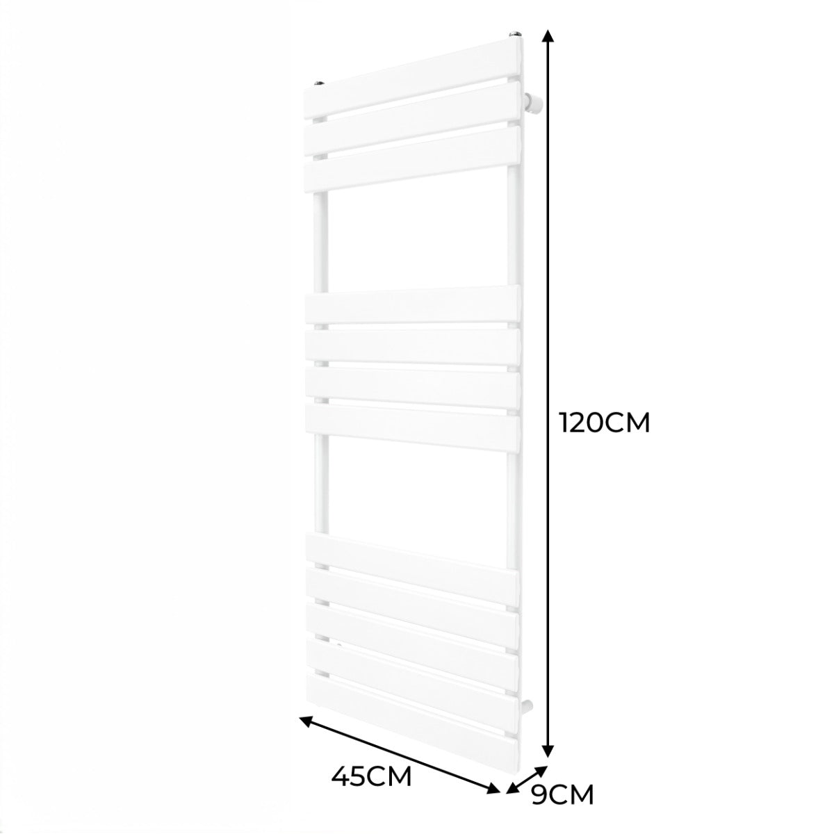 Radiadores Toalleros de panel plano – 1200mm x 450mm – Blanco