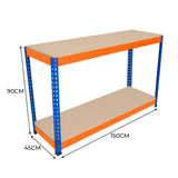 Banco de Trabajo S-Rax con 2 Niveles - 150cm x 45cm x 90cm