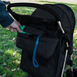 Bolsa caddy organizador para cochecito de mascotas - Negro