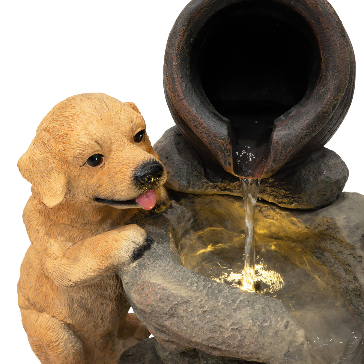 Fuente de Agua de Jardín "Canine Creek"