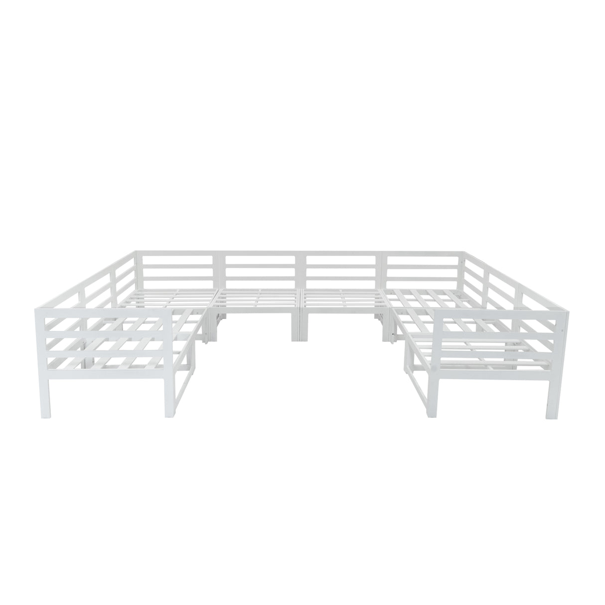 Juego de Sillón de Jardín con Mesa con Fogata a Gas - Blanco