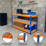 Banco de Trabajo S-Rax con 3 Niveles - 180cm x 60cm x 90cm