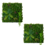 Panel de pared de Jardín Vertical Artificial Alina - 100cm x 100cm (set 2 unidades)