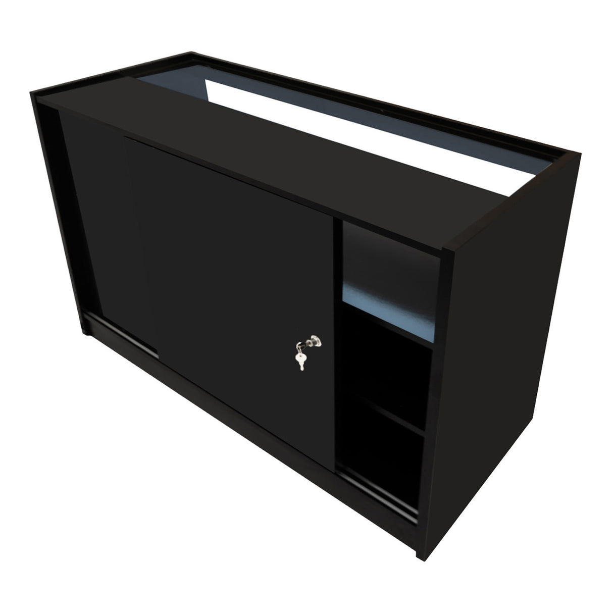 Mostrador Comercial con Luz LED B1500 – Negro