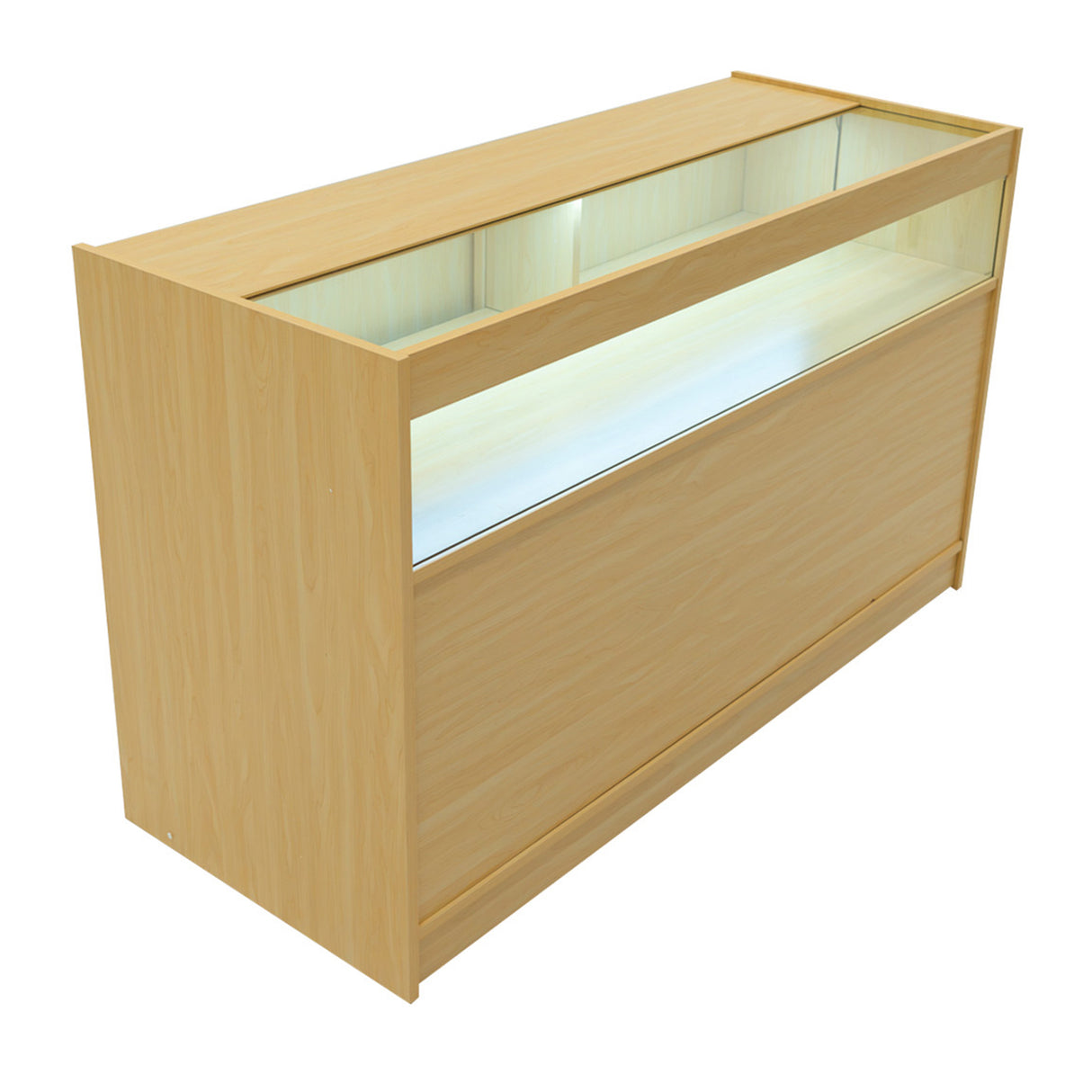 Mostrador Comercial con Luz LED B1500 – Arce