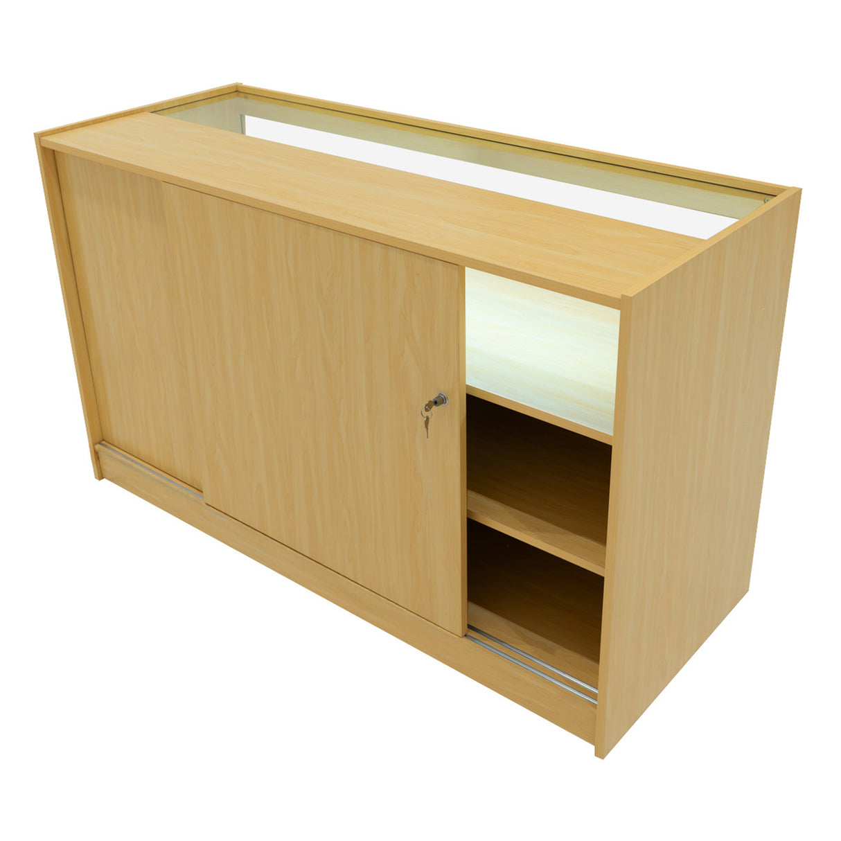 Mostrador Comercial con Luz LED B1500 – Arce